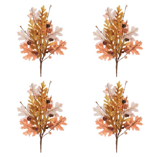 19.75" Harvest Oak Leaf Sprays, 4ct.